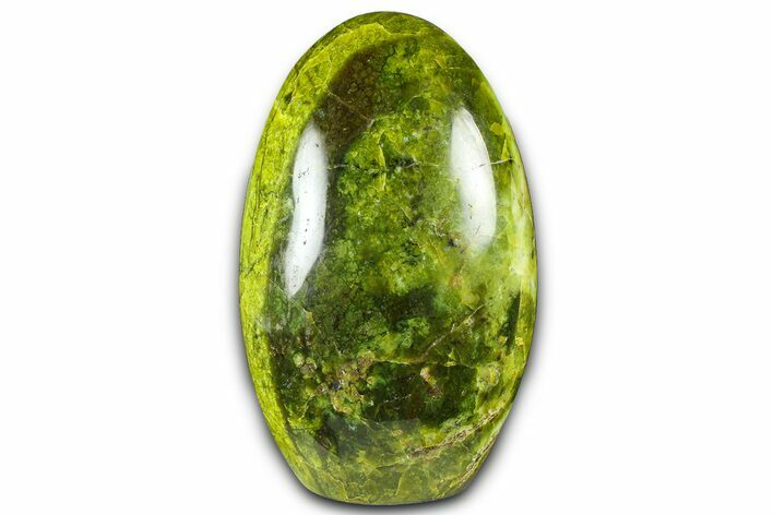 Polished Free-Standing Green Pistachio Opal - Madagascar #361544